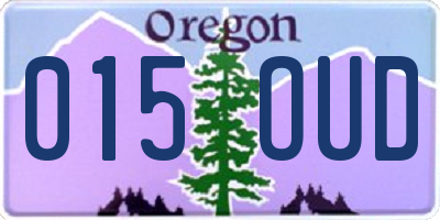 OR license plate 015OUD