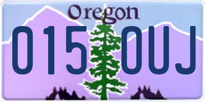 OR license plate 015OUJ