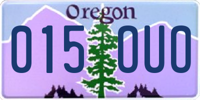 OR license plate 015OUO