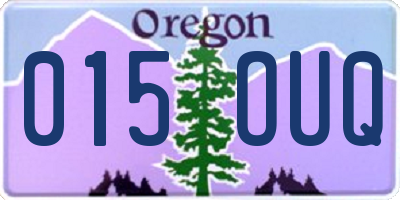 OR license plate 015OUQ