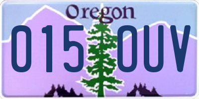 OR license plate 015OUV