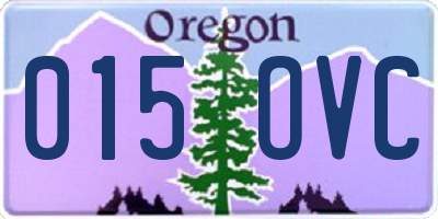OR license plate 015OVC