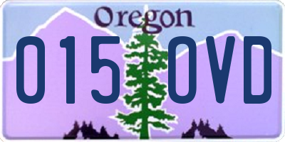 OR license plate 015OVD