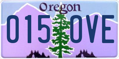OR license plate 015OVE