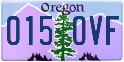 OR license plate 015OVF