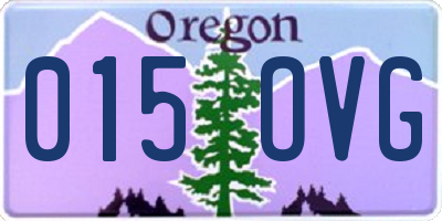 OR license plate 015OVG