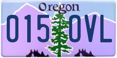 OR license plate 015OVL