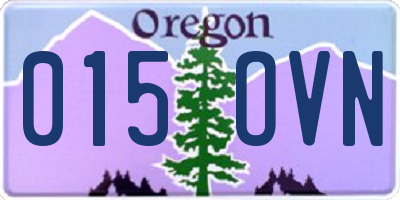 OR license plate 015OVN