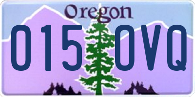 OR license plate 015OVQ