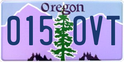 OR license plate 015OVT