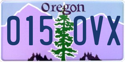OR license plate 015OVX