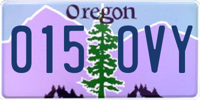 OR license plate 015OVY