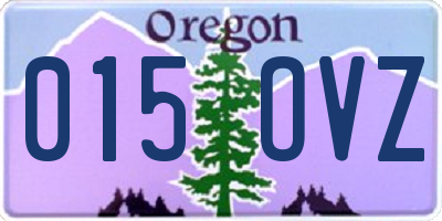 OR license plate 015OVZ