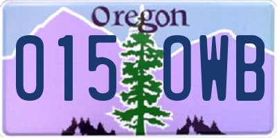 OR license plate 015OWB