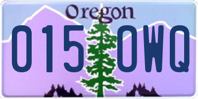 OR license plate 015OWQ