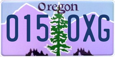 OR license plate 015OXG