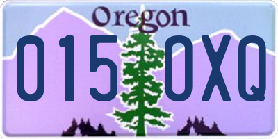 OR license plate 015OXQ