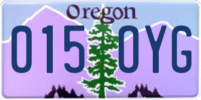 OR license plate 015OYG