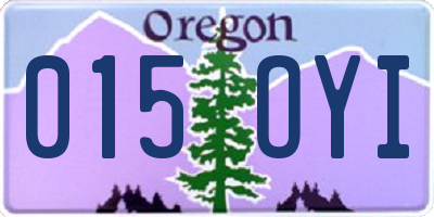 OR license plate 015OYI