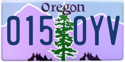 OR license plate 015OYV