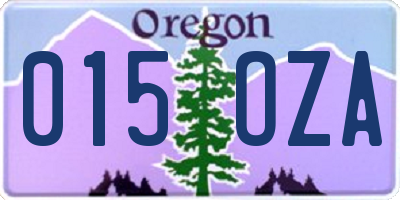 OR license plate 015OZA