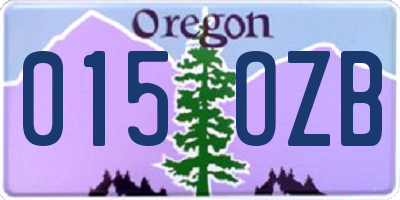 OR license plate 015OZB