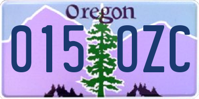 OR license plate 015OZC