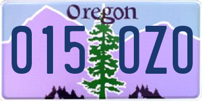 OR license plate 015OZO