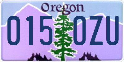 OR license plate 015OZU