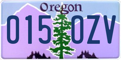 OR license plate 015OZV