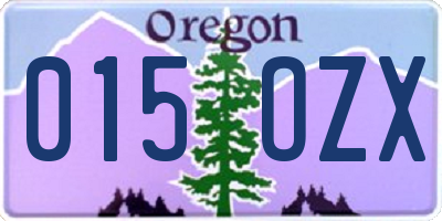 OR license plate 015OZX