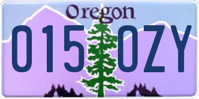 OR license plate 015OZY