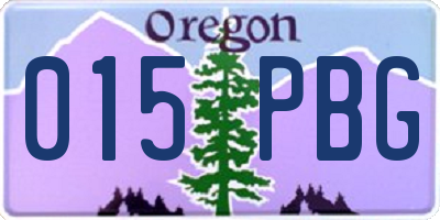 OR license plate 015PBG