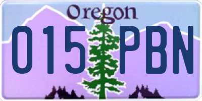 OR license plate 015PBN