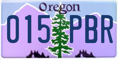 OR license plate 015PBR