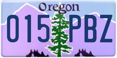 OR license plate 015PBZ