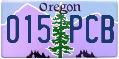 OR license plate 015PCB