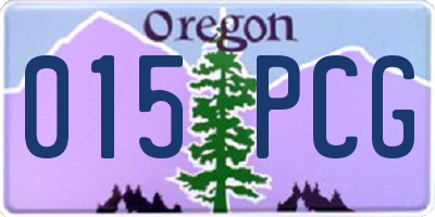 OR license plate 015PCG