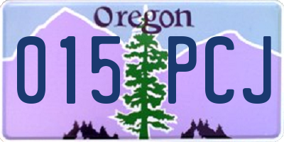 OR license plate 015PCJ