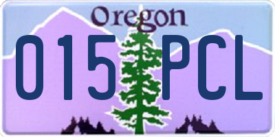 OR license plate 015PCL
