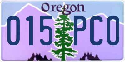OR license plate 015PCO