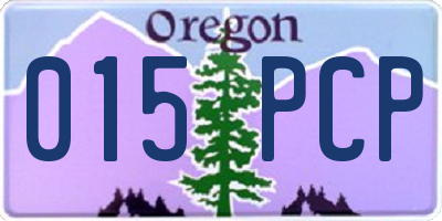 OR license plate 015PCP
