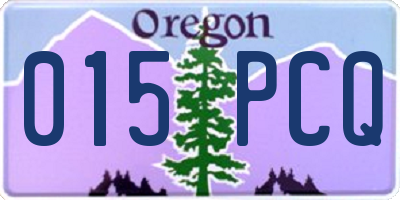 OR license plate 015PCQ