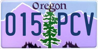 OR license plate 015PCV