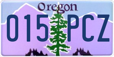 OR license plate 015PCZ