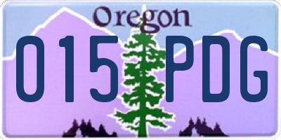 OR license plate 015PDG