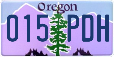 OR license plate 015PDH