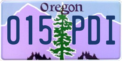 OR license plate 015PDI