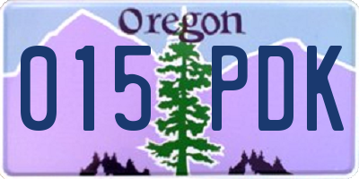 OR license plate 015PDK