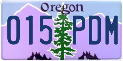 OR license plate 015PDM